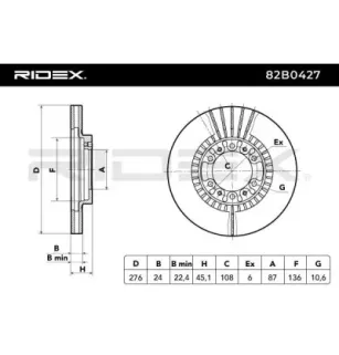 Disque de frein pour MITSUBISHI- MB618716, MB928697, MN102186, MR129648 MR129649