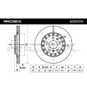 Disque de frein pour VAG- 3D0615601D, 4E0615601A 4E0615601K