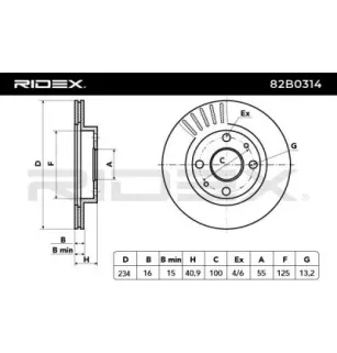 Disque de frein pour DAIHATSU, PERODUA, SUBARU, TOYOTA- 4351297202, 4351297201 43512B1040