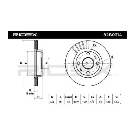 Disque de frein pour DAIHATSU, PERODUA, SUBARU, TOYOTA- 4351297202, 4351297201 43512B1040