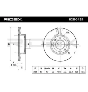 Disque de frein pour HYUNDAI- 5171225010, 5171225060 5171225061