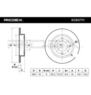 Disque de frein pour HYUNDAI- 5841128300, 5841129300 5841129310