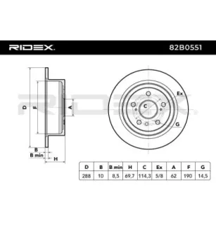 Disque de frein pour LEXUS, TOYOTA- 4243148040, 4243148041 4243148050