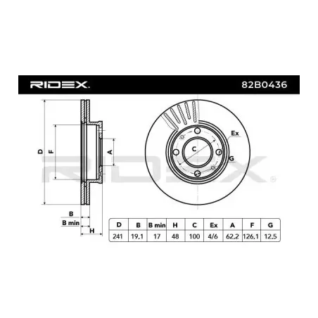 Disque de frein pour HYUNDAI- 517121C000