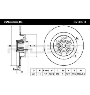 Disque de frein pour RENAULT- 8200471520, 8200736267