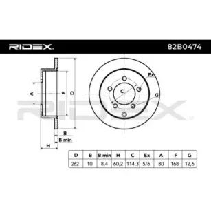 Disque de frein pour MITSUBISHI- 4615A119, 4615A194 MN116332