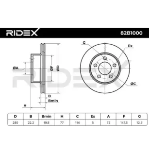 Disque de frein pour FIAT / LANCIA, JEEP, RENAULT- 8303251156