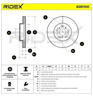 Disque de frein pour AUDI, SEAT, SKODA, TOYOTA, VW- 4351232090 4351232180
