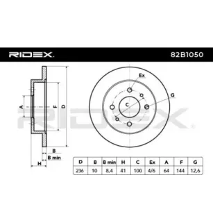 Disque de frein pour MITSUBISHI- MB857762, MB857763, MR249357