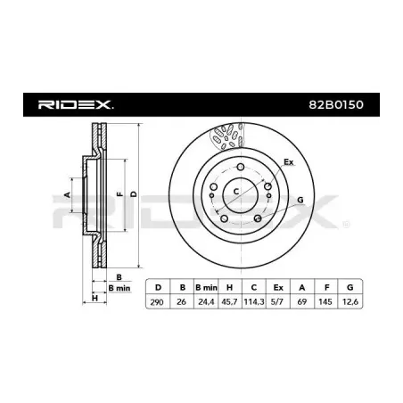 Disque de frein pour MITSUBISHI- MN116979 MN116981