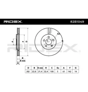 Disque de frein pour CHRYSLER, DODGE- 4879138AC