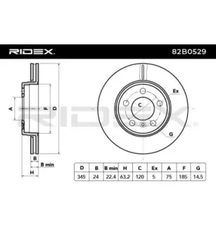 Disque de frein pour BMW- 34216763827