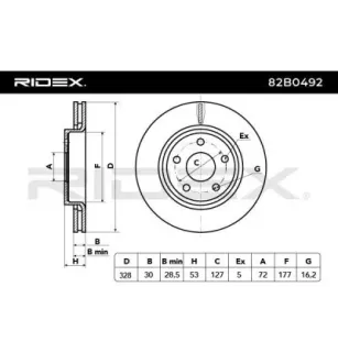 Disque de frein pour JEEP- 052089269AB, 1052089269AB, 52089269AB K52089269AB