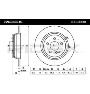 Disque de frein pour MERCEDES-BENZ- 2214230712, 2214231112, 2304231412, A2214230712, A2214231112, A2304231412