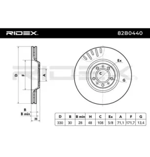 Disque de frein pour CITROËN, PEUGEOT- 4246E0, 4246K0, 4246P8, 424943, 424970, 4249A7 4249A9