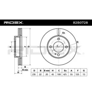 Disque de frein pour FORD, MAZDA- B26Y3325XA, BR703325X, BR703325XA, BR703325XD, BR703325XB, BR703325XC, BR703325XE BR703325XF