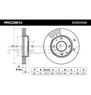 Disque de frein pour HYUNDAI, HYUNDAI (BEIJING), KIA- 5171217000, 517122F000