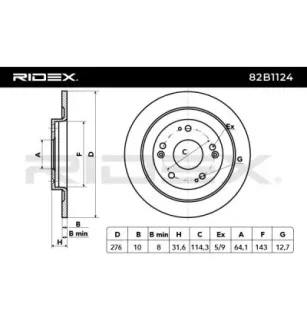 Disque de frein pour HONDA- 42510TV0E00, 42510TV0E01