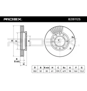 Disque de frein pour FORD, MAZDA- UC2B33251A, UC2B33251B