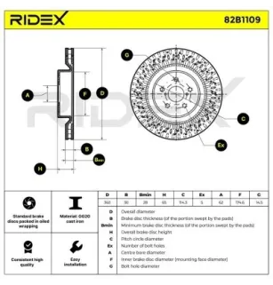Disque de frein pour LEXUS- 435120W060