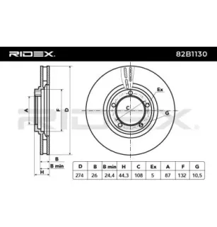 Disque de frein pour HYUNDAI, RENAULT- 8671000085