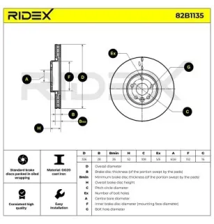 Disque de frein pour VOLVO- 30769057