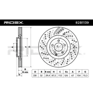 Disque de frein pour MERCEDES-BENZ- 2204211812, A2204211812