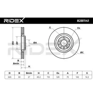 Disque de frein pour CADILLAC, CHEVROLET, OPEL, SAAB, VAUXHALL- 569154, 93188445
