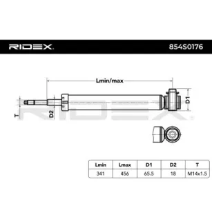 Amortisseur pour BMW- 1094046, 1094052, 1095096, 1094056, 1094057, 33521094046, 33521094052, 33521094056