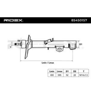 Amortisseur pour BMW- 1090211, 1090457, 1090461, 1090715, 1091063, 1091101, 1091269, 1092307, 1139419