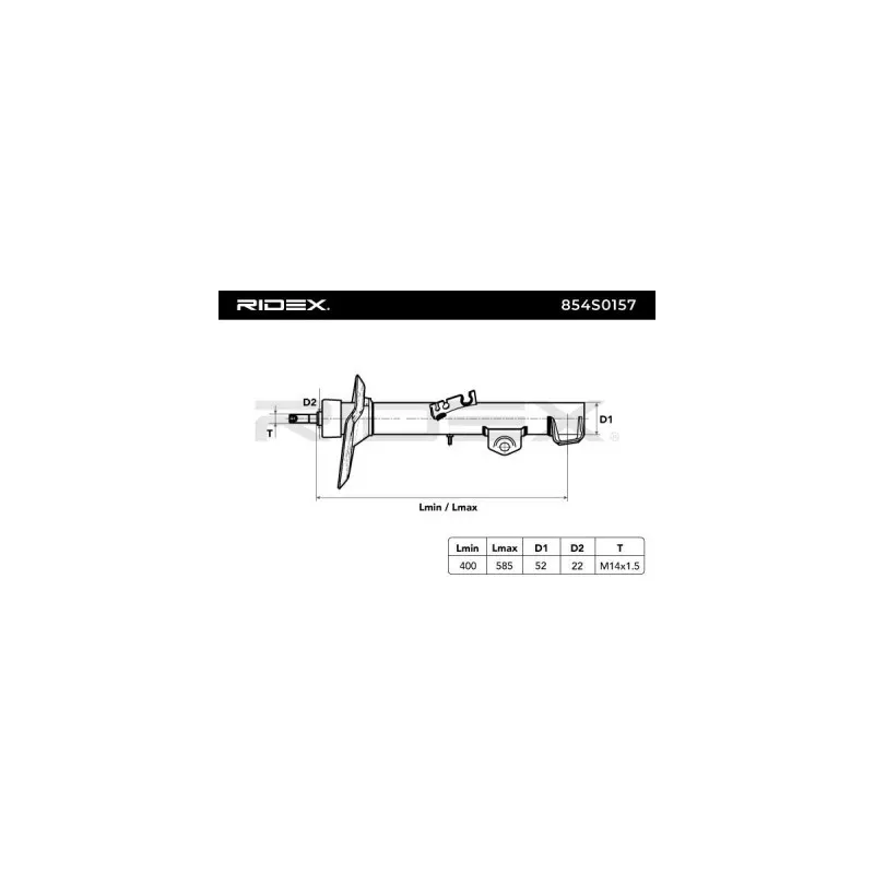 Amortisseur pour BMW- 1090211, 1090457, 1090461, 1090715, 1091063, 1091101, 1091269, 1092307, 1139419