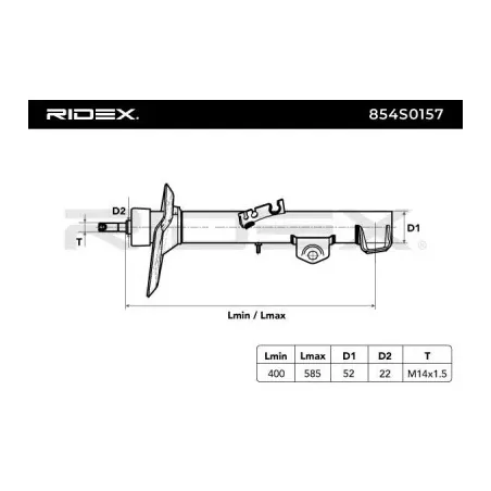 Amortisseur pour BMW- 1090211, 1090457, 1090461, 1090715, 1091063, 1091101, 1091269, 1092307, 1139419