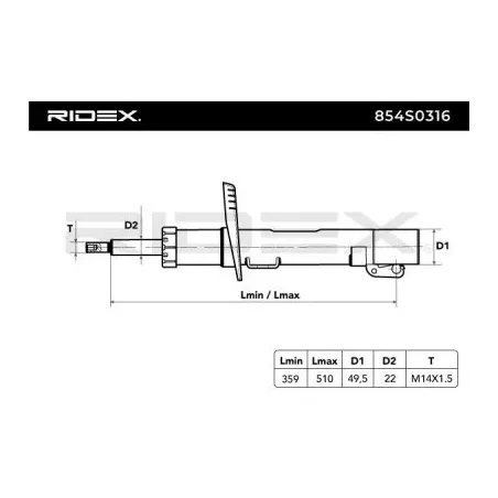 Amortisseur pour SEAT, SKODA, VAG, VW- 5Z0413031AB, 5Z0413031C, 5Z0413031L, 6Q0413031BM, 6Q0413031BN