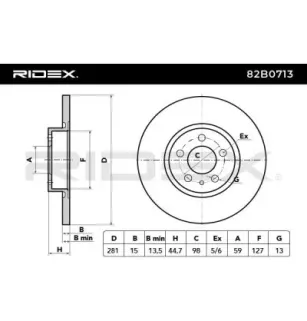 Disque de frein pour ALFA ROMEO- 0060653487, 6001073197, 60617106, 60653487, 60658567, 71739641, 71770921 71772247