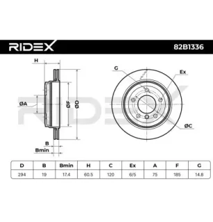 Disque de frein pour BMW, DACIA, RENAULT- 8671000085, 8671005976, 8671013532 8671016876