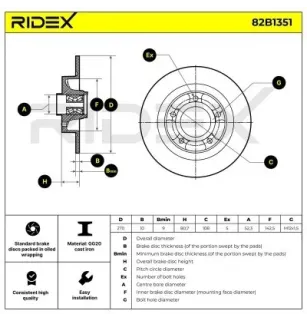 Disque de frein pour RENAULT- 7701208850