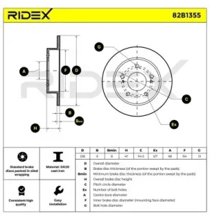 Disque de frein pour NISSAN- 4320674F00