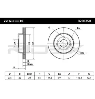 Disque de frein pour MAZDA- FB0533251