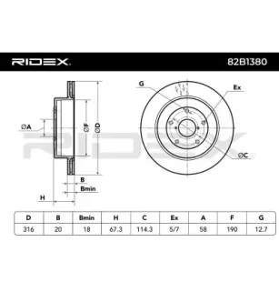 Disque de frein pour SUBARU- 26700FE050