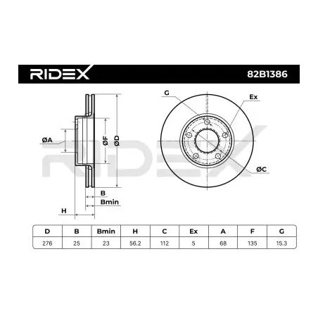 Disque de frein pour AUDI- 895615301D