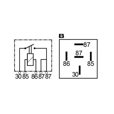 Mini relais 12 volts 30 A