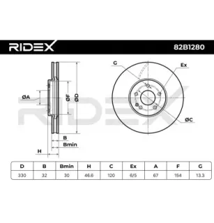 Disque de frein pour CHRYSLER, MERCEDES-BENZ- 2104212312, 2104212612 A2104212312