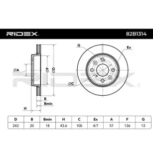 Disque de frein pour KIA- 0K20133251D, 0K20133251E, 0K20A33251, 0K20A33251A