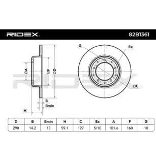 Disque de frein pour LAND ROVER- FTC2805, LR018026, SDB000330 SDB100980