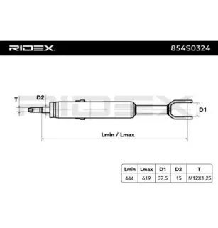 Amortisseur pour VAG- 3R0413031, 3R0413031A, 8E0413031AK, 8E0413031AL, 8E0413031AM, 8E0413031AN