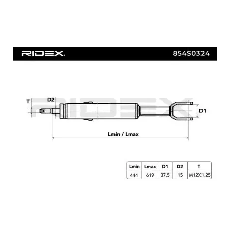 Amortisseur pour VAG- 3R0413031, 3R0413031A, 8E0413031AK, 8E0413031AL, 8E0413031AM, 8E0413031AN