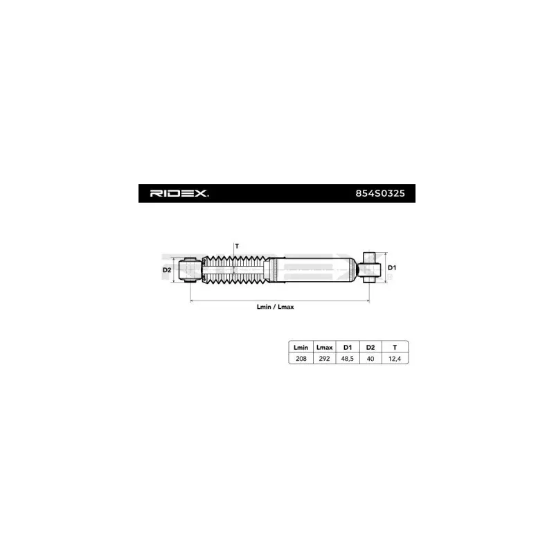 Amortisseur pour CITROËN, PEUGEOT- 5206F9, 5206G2, 5206F5, 5206G3, 5206G4, 5206G6, 5206G7, 5206G8