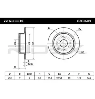 Disque de frein pour NISSAN- 43206EM10A, 43206ZW90A D3206EM10A