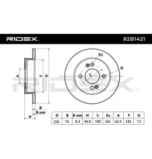 Disque de frein pour HYUNDAI- 58411B4300 58411B9000