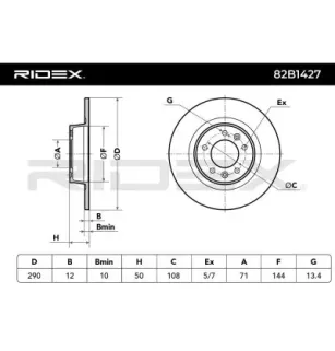 Disque de frein pour CITROËN, PEUGEOT PEUGEOT (DF-PSA)- 424914